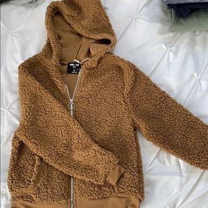 Sherpa Zip Up Hoodie